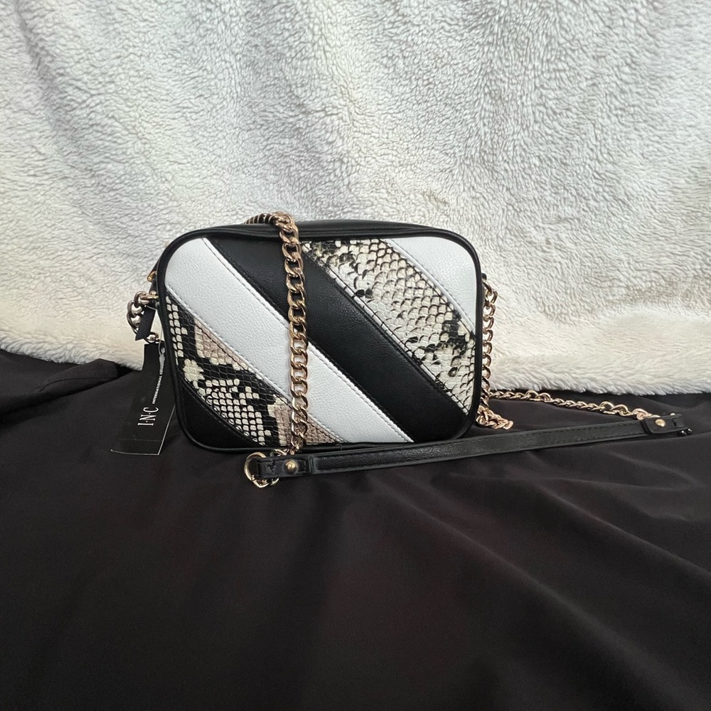 Faux snake skin crossbody bag